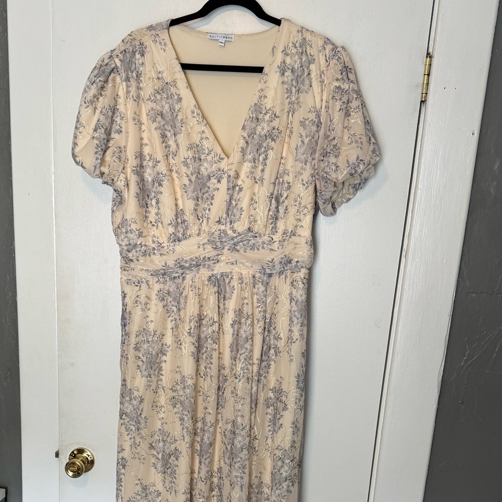 Baltic Born Cream Puff Sleeve Maxi Dress